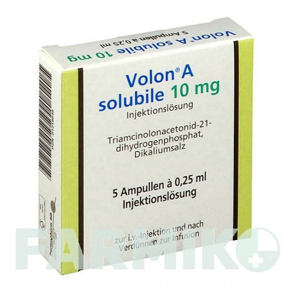ВОЛОН (VOLON) 10 мг розчин 5x0,25 мл - Триамцинолон DERMAPHARM