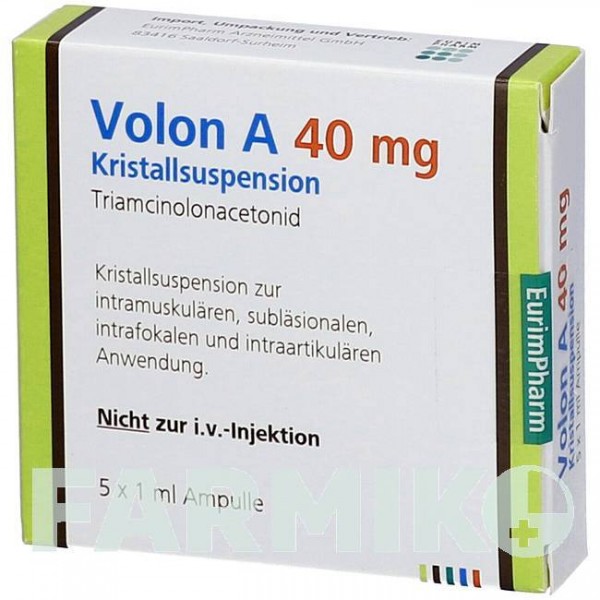 ВОЛОН (VOLON) 40 ампулы 5x1 мл - Триамцинолон депо EURIMPHARM