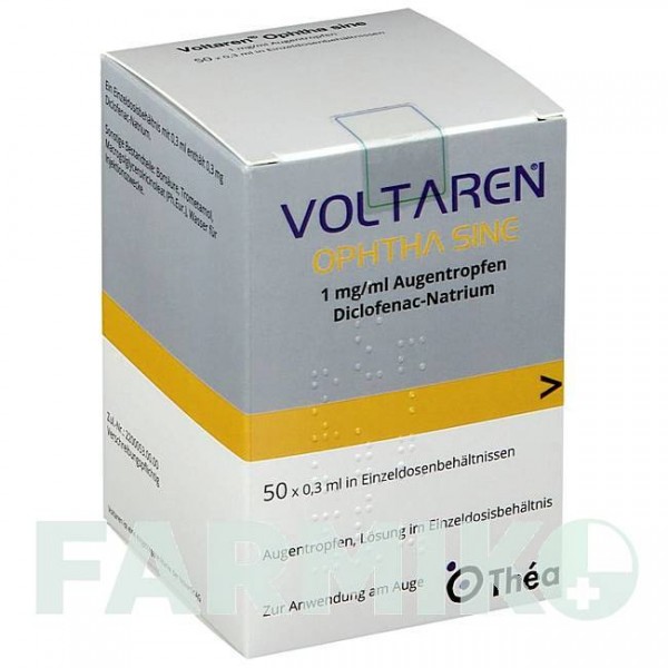 ВОЛЬТАРЕН (VOLTAREN) 1 мг/мл краплі 20x0,3 мл - Диклофенак FD PHARMA