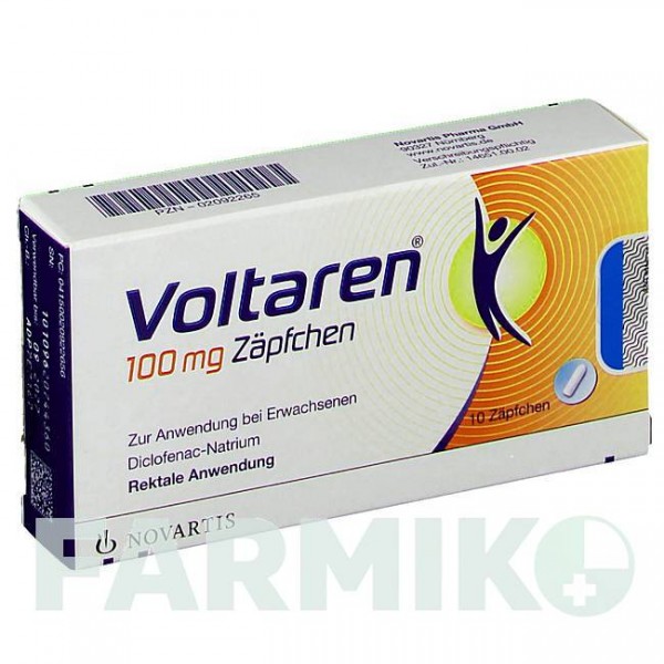 ВОЛЬТАРЕН (VOLTAREN) 100 мг суппозитории 10 шт - Диклофенак NOVARTIS
