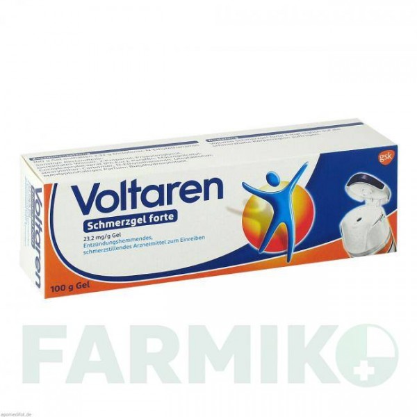 ВОЛЬТАРЕН (VOLTAREN) 23,2 мг/г гель 100 г - Диклофенак GLAXOSMITHKLINE