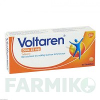 ВОЛЬТАРЕН (VOLTAREN) 25 мг таблетки 10 шт - Диклофенак GLAXOSMITHKLINE