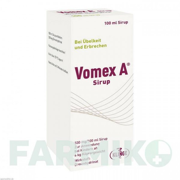 ВОМЕКС (VOMEX) сироп 100 мл - Дименгідринат KLINGE PHARMA