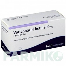 ВОРИКОНАЗОЛ (VORICONAZOL) 200 мг таблетки 30 шт - Вориконазол BETAPHARM