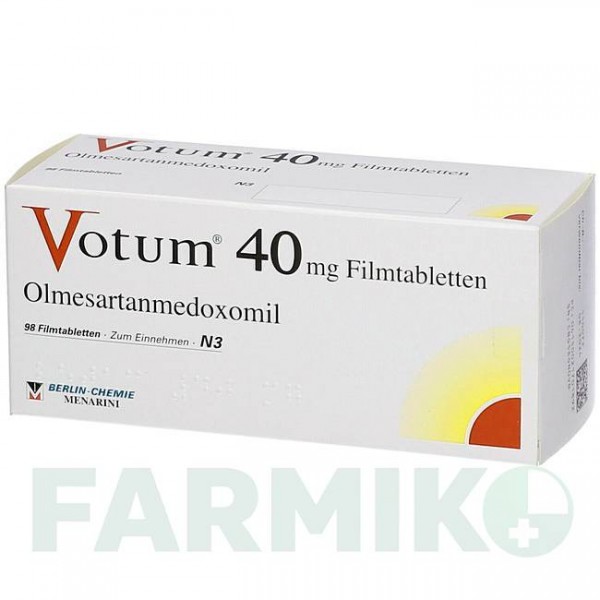 ВОТУМ (VOTUM) 40 мг таблетки 98 шт - Олмесартан BERLIN-CHEMIE