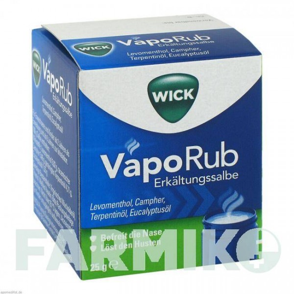 ВІК (WICK) мазь 25 г - Активні речовини WICK PHARMA
