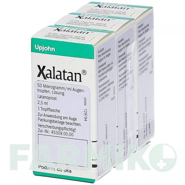 КСАЛАТАН (XALATAN) 0,005% капли 3x2,5 мл - Латанопрост EMRA-MED