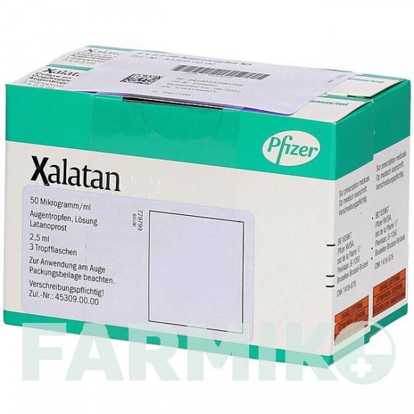 КСАЛАТАН (XALATAN) 0,005% капли 6x2,5 мл - Латанопрост EMRA-MED