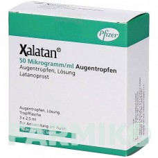 КСАЛАТАН (XALATAN) 50 мкг/мл капли 3x2,5 мл - Латанопрост 1 0 1 CAREFARM