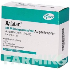 КСАЛАТАН (XALATAN) 50 мкг/мл краплі 3x2,5 мл - Латанопрост ABACUS MEDICINE