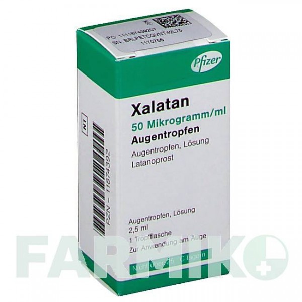 КСАЛАТАН (XALATAN) 50 мкг/мл краплі 1x2,5 мл - Латанопрост DOCPHARM