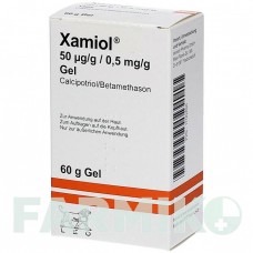 КСАМІОЛ (XAMIOL) 50 мкг/г + 0,5 мг/г гель 60 г - Кальципотріол, Бетаметазон AXICORP PHARMA
