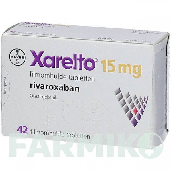 КСАРЕЛТО (XARELTO) 15 мг таблетки 42 шт - Ривароксабан AXICORP PHARMA