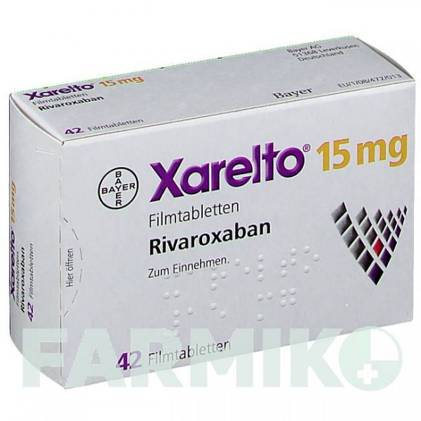 КСАРЕЛТО (XARELTO) 15 мг таблетки 42 шт - Ривароксабан BAYER
