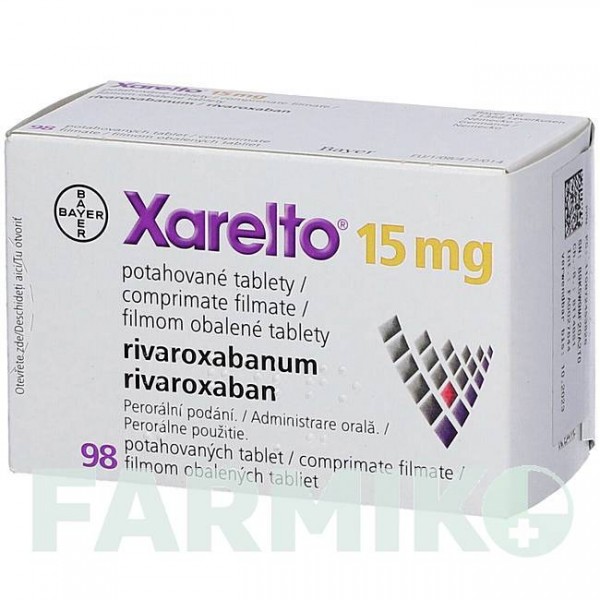 КСАРЕЛТО (XARELTO) 15 мг таблетки 98 шт - Ривароксабан CC PHARMA