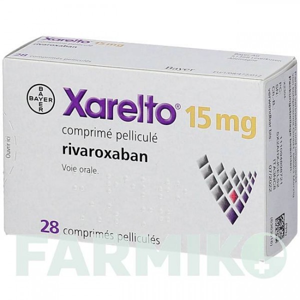 КСАРЕЛТО (XARELTO) 15 мг таблетки 28 шт - Ривароксабан KOHLPHARMA