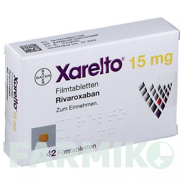 КСАРЕЛТО (XARELTO) 15 мг таблетки 42 шт - Ривароксабан ORIFARM