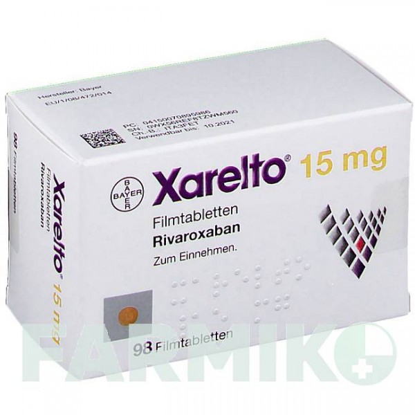 КСАРЕЛТО (XARELTO) 15 мг таблетки 98 шт - Ривароксабан ORIFARM