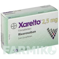 КСАРЕЛТО (XARELTO) 2,5 мг таблетки 1x20 шт - Ривароксабан BAYER