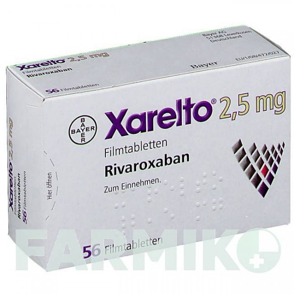 КСАРЕЛТО (XARELTO) 2,5 мг таблетки 1x56 шт - Ривароксабан BAYER