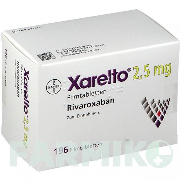 КСАРЕЛТО (XARELTO) 2,5 мг таблетки 196 шт - Ривароксабан ORIFARM