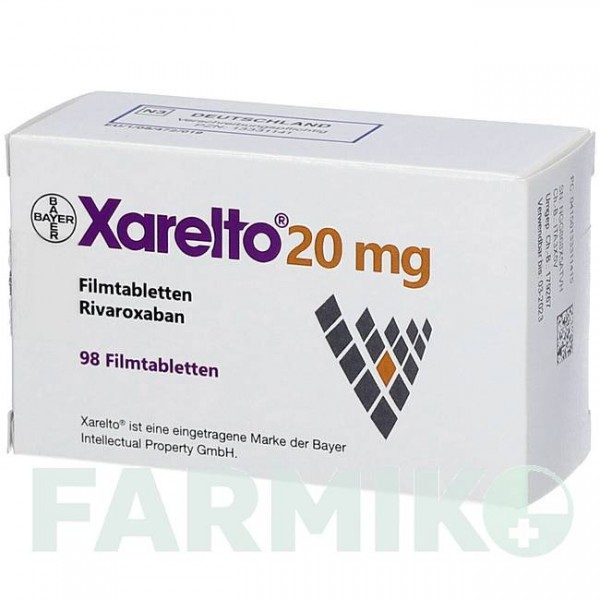 КСАРЕЛТО (XARELTO) 20 мг таблетки 98 шт - Ривароксабан 2CARE4