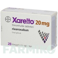 КСАРЕЛТО (XARELTO) 20 мг таблетки 28 шт - Ривароксабан AXICORP PHARMA