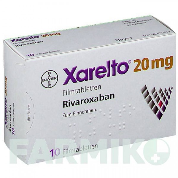 КСАРЕЛТО (XARELTO) 20 мг таблетки 10 шт - Ривароксабан BAYER