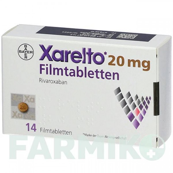 КСАРЕЛТО (XARELTO) 20 мг таблетки 14 шт - Ривароксабан EMRA-MED