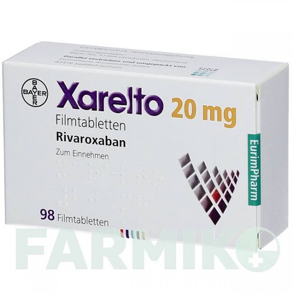КСАРЕЛТО (XARELTO) 20 мг таблетки 28 шт - Ривароксабан EURIMPHARM