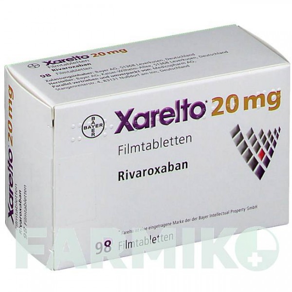 КСАРЕЛТО (XARELTO) 20 мг таблетки 98 шт - Ривароксабан MEDICOPHARM