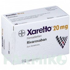 КСАРЕЛТО (XARELTO) 20 мг таблетки 98 шт - Ривароксабан ORIGINALIS