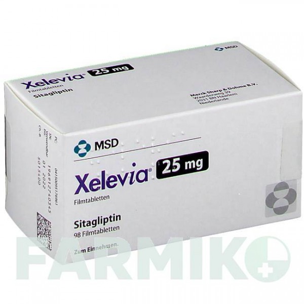 КСЕЛЕВИЯ (XELEVIA) 25 мг таблетки 28 шт - Ситаглиптин BERLIN-CHEMIE