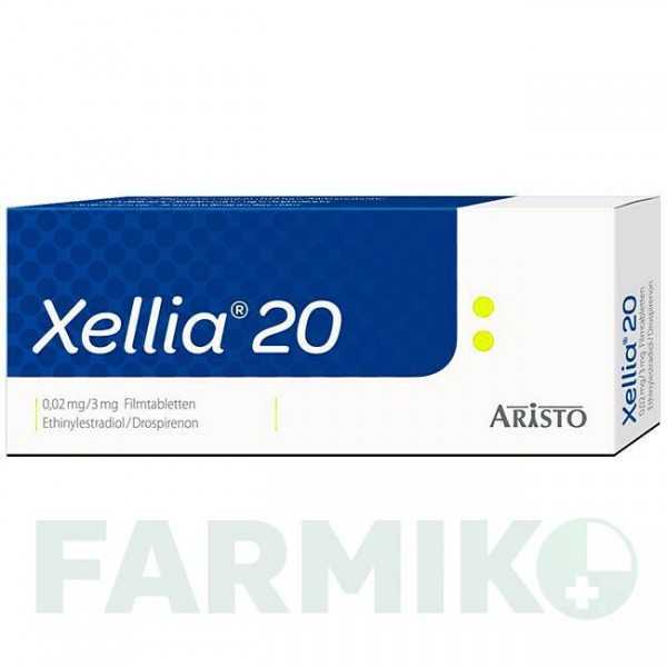 КСЕЛЛИЯ (XELLIA) 0,02 мг/3 мг таблетки 3x21 шт - Дроспиренон, Этинилэстрадиол ARISTO PHARMA