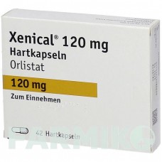 КСЕНИКАЛ (XENICAL) 120 мг капсулы 84 шт - Орлистат CHEPLAPHARM