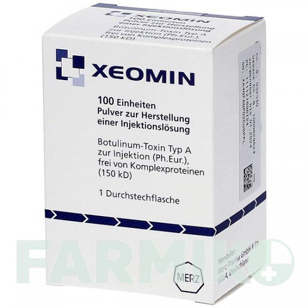 КСЕОМІН (XEOMIN) 100 ОД порошок 1 шт - Ботулінічний токсин типу A ALLOMEDIC