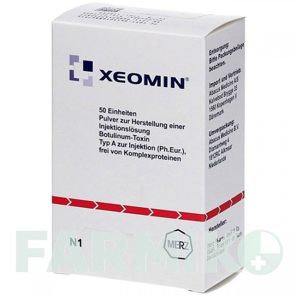 КСЕОМИН (XEOMIN) 50 ЕД порошок 1 шт - Ботулинический токсин типа A ABACUS MEDICINE