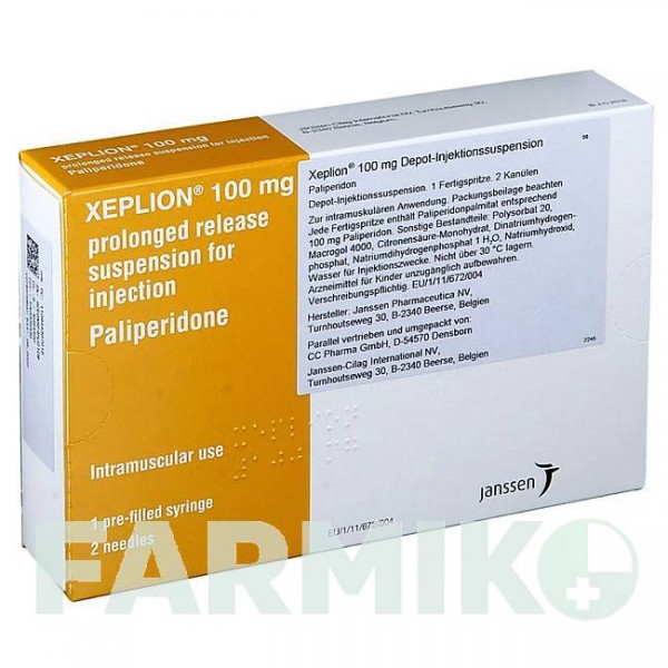 КСЕПЛІОН (XEPLION) 100 мг суспензія 1 шт - Паліперидон CC PHARMA