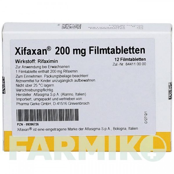 КСИФАКСАН (XIFAXAN) 200 мг таблетки 12 шт - Рифаксимин PHARMA GERKE