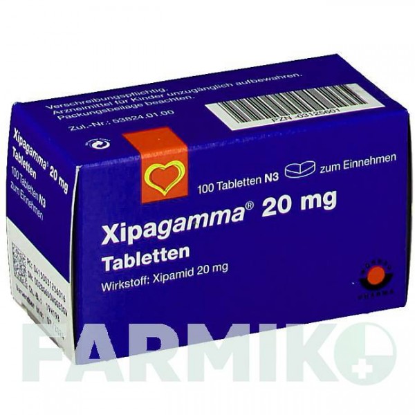 КСИПАГАММА (XIPAGAMMA) 20 мг таблетки 100 шт - Ксипамид AAA - PHARMA