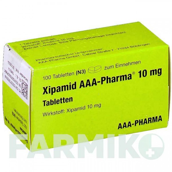 КСИПАМІД (XIPAMID) 10 мг таблетки 100 шт - Ксипамід AAA - PHARMA