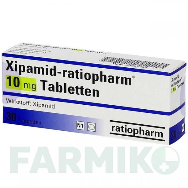 КСИПАМІД (XIPAMID) 10 мг таблетки 30 шт - Ксипамід RATIOPHARM