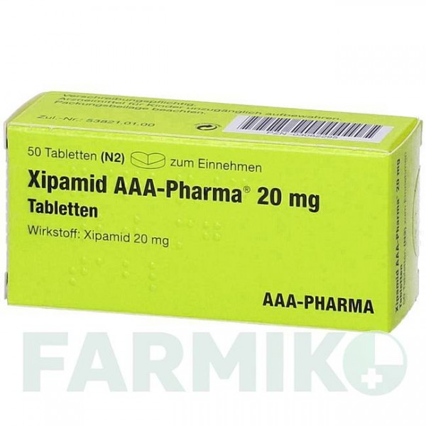 КСИПАМІД (XIPAMID) 20 мг таблетки 50 шт - Ксипамід AAA - PHARMA