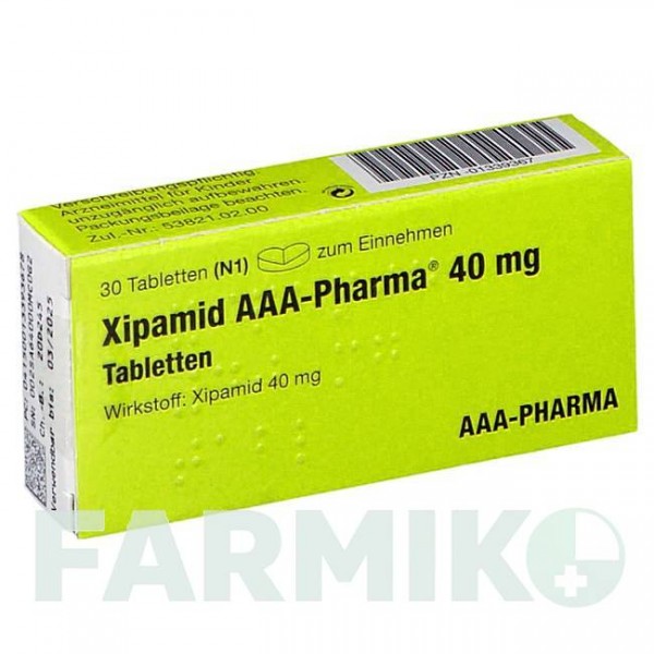 КСИПАМІД (XIPAMID) 40 мг таблетки 30 шт - Ксипамід AAA - PHARMA
