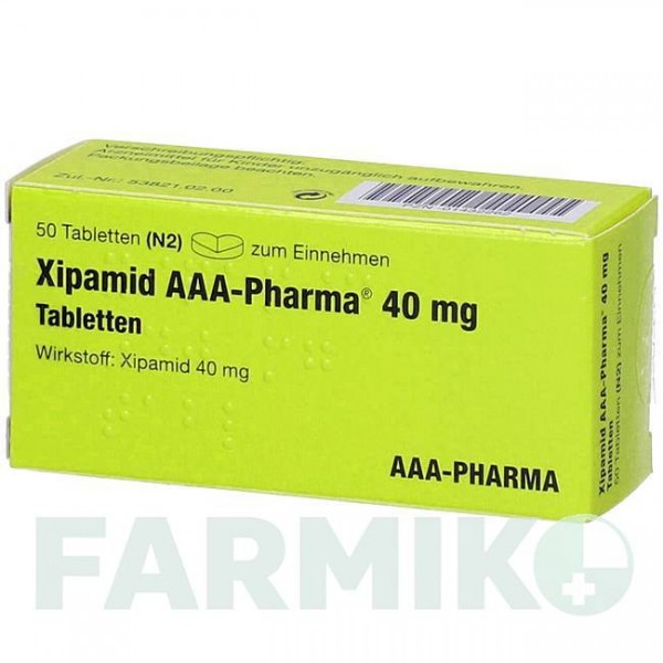КСИПАМІД (XIPAMID) 40 мг таблетки 50 шт - Ксипамід AAA - PHARMA