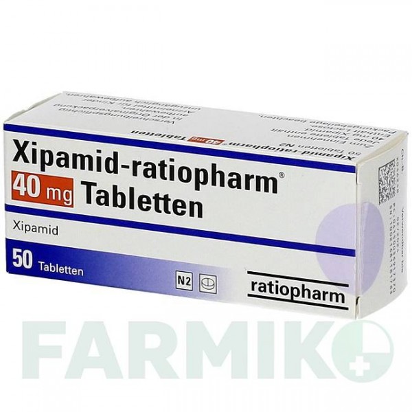 КСИПАМІД (XIPAMID) 40 мг таблетки 50 шт - Ксипамід RATIOPHARM