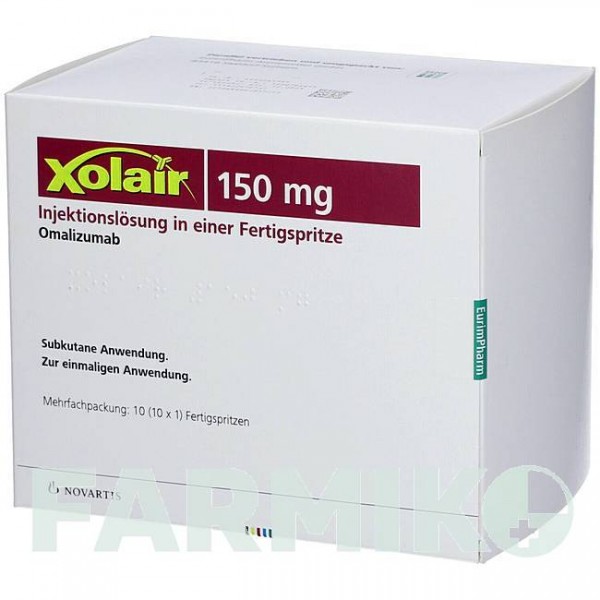 КСОЛАР (XOLAIR) 150 мг раствор 1 шт - Омализумаб EURIMPHARM