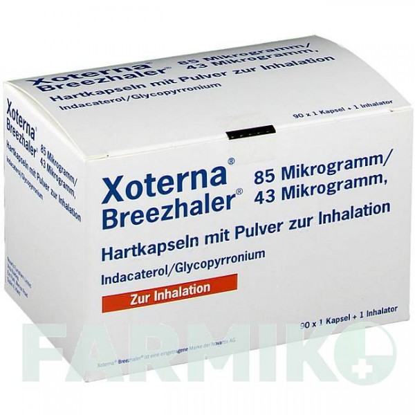 КСОТЕРНА (XOTERNA) 85 мкг/43 мкг капсулы 3x30 шт - Индакатерол, Гликопиррония бромид EMRA-MED