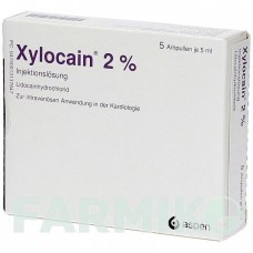 КСИЛОКАИН (XYLOCAIN) 2% раствор 5x5 мл - Лидокаин ASPEN