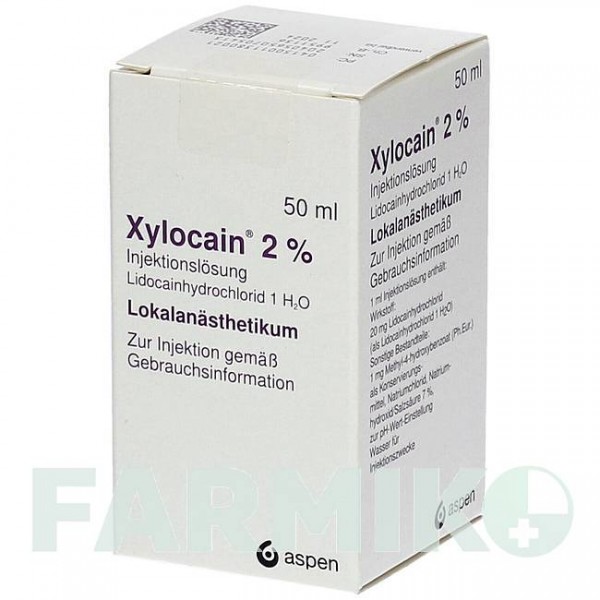 КСИЛОКАИН (XYLOCAIN) 2% раствор 50 мл - Лидокаин ASPEN